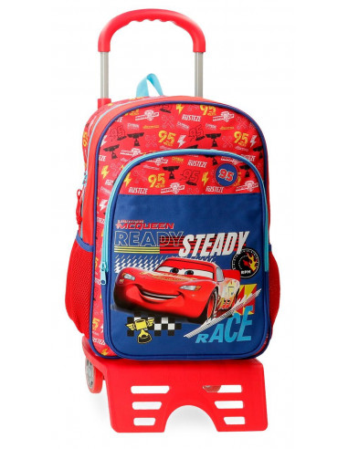 42423T1 ADAPT. BACKPACK 40CM.W/TROLLEY CARS LETS RACE